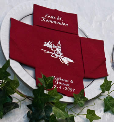 Servietten Kommunion/Konfirmation Kreuz